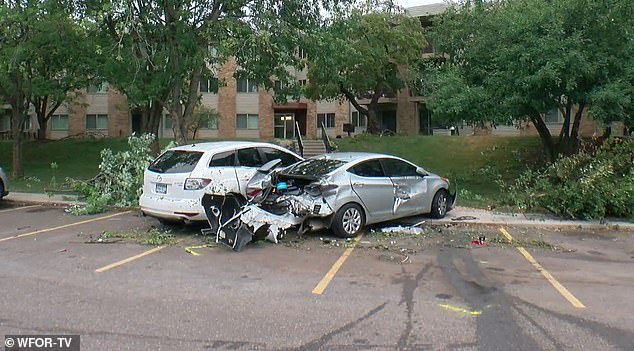 Boughton's car was totaled in the parking lot of the apartment complex where he crashed