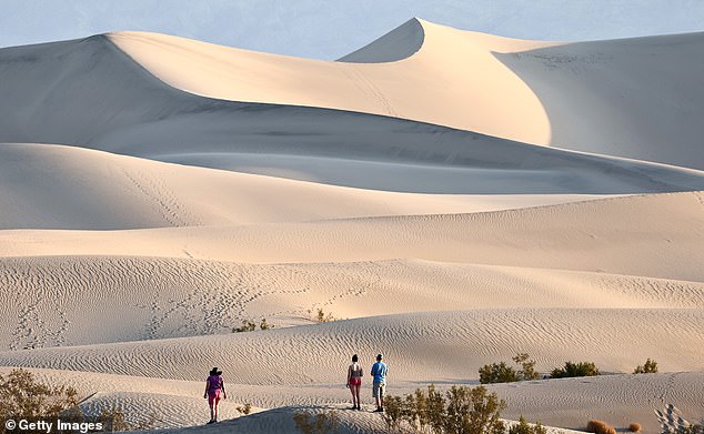 It is believed the man was initially wearing slippers, but it is unclear whether he lost them or whether they were buried under sand dunes.