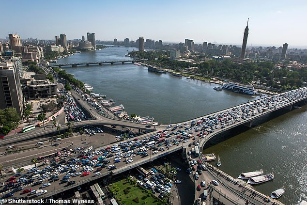 Sam told MailOnline Travel that Cairo (above) is 'one of the most densely populated cities in the world', adding that the city is also extremely 'fast-paced' and 'never sleeps'