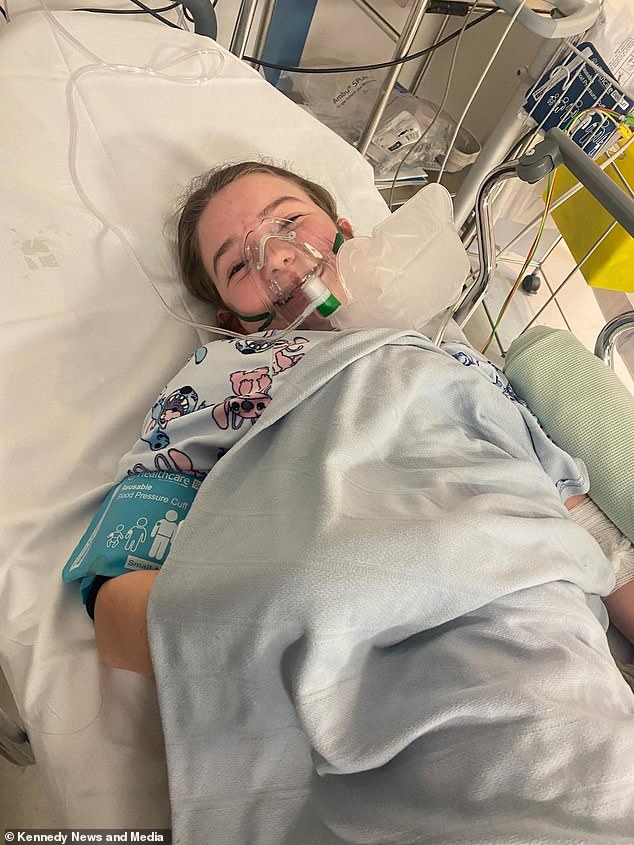 Ms Huitson believes her daughter developed PANDAS after contracting tonsillitis in October 2020, five months before symptoms began