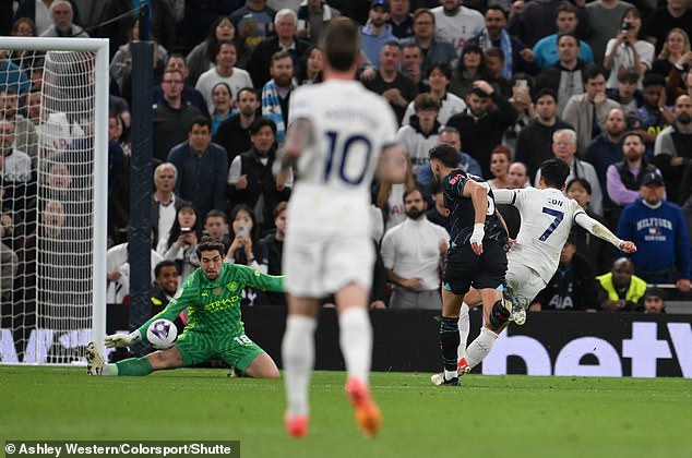 Ortega spread wide to block Son Heung-min's shot - who thought he had scored