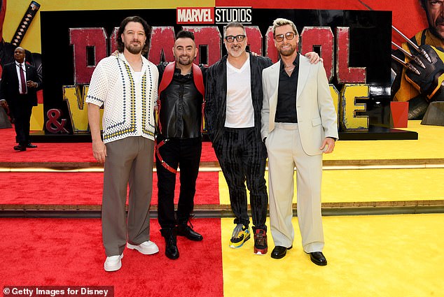 (L-R) JC Chasez, Chris Kirkpatrick, Fatone and Lance Bass at the event