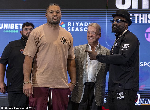 Chisora ​​(right) and Joyce (left) will battle it out on Saturday night at their local O2 in London