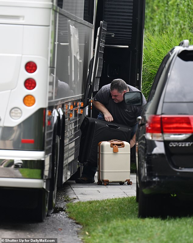 Luggage was seen being loaded into the camper