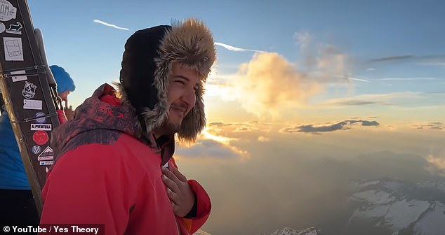 In the morning, the team is greeted by one of the 'craziest' sunrises they say they have ever seen