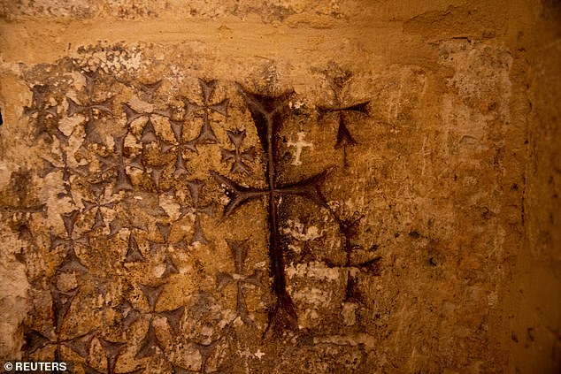 The renovation of the Church of the Holy Sepulchre is ongoing, which has yielded historical treasures such as crosses etched into the walls