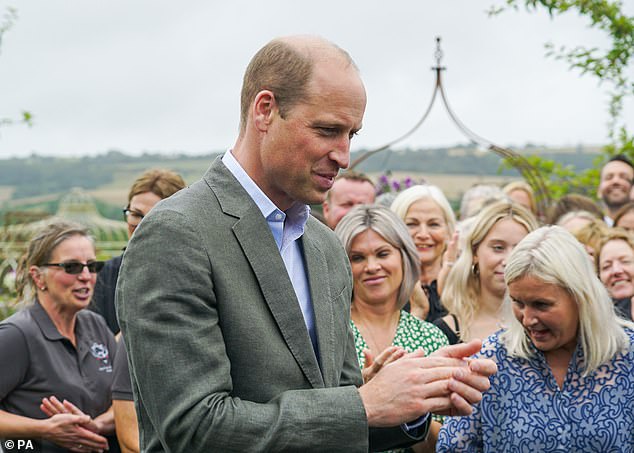 Prince William during a visit to the Duchy of Cornwall Nursery in Cornwall in July 2023