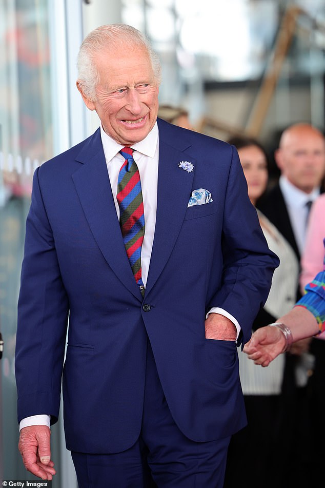 King Charles (pictured in Cardiff on July 11) is also set to receive a major boost to his earnings from Great British Energy's deal with the Crown Estate