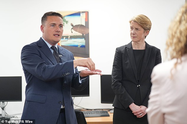 Wes Streeting with Amanda Pritchard, Chief Executive of NHS England, during a visit to the Abbey Medical Centre in Abbey Wood on 8 July