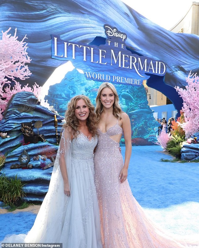 Jodi and Delaney Benson dressed up for the musical's Miami premiere