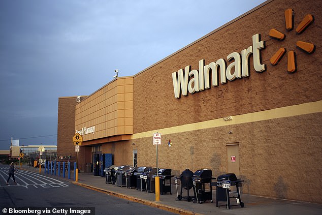 The warning applies to Walmarts in 13 states, as well as grocery stores like Aldi and Kroger. A Walmart in Kentucky, one of the states that has been asked to remove its inventory, is shown here