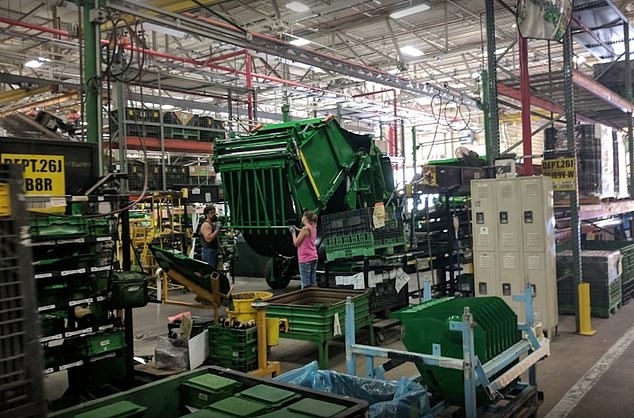 At a John Deere plant in Ottumwa, Iowa, where more than 100 jobs were cut this year