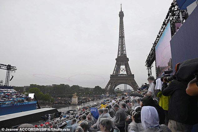 France is cloudy, grey and wet as the Olympic Games opening ceremony takes place along the River Seine