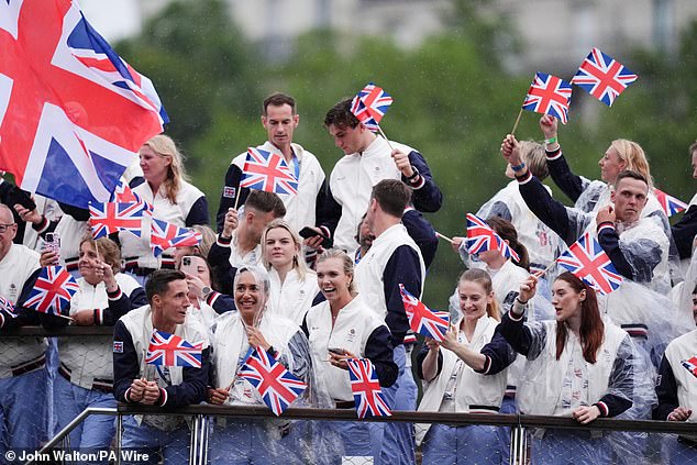 The GB team embraced the rain, with many opting not to wear a poncho to protect themselves from the downpours