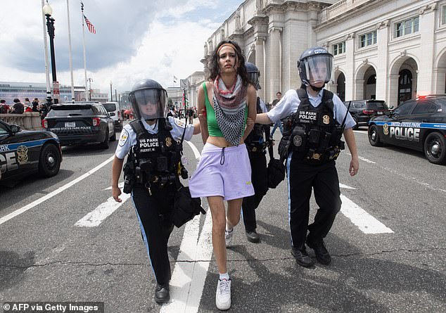 Police Arrest Pro-Palestinian Protester at Union Station