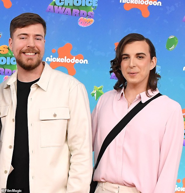 Ava Kris Tyson (right), the beleaguered co-host of a YouTube show on MrBeast's record-breaking channel, is facing an even bigger reckoning for past use of the n-word and racially incendiary posts. Tyson, a childhood friend of MrBeast (left), was one of four friends hired by the creator