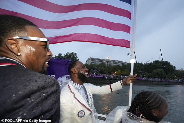 James was the 2024 U.S. flag bearer, along with tennis star Coco Gauff