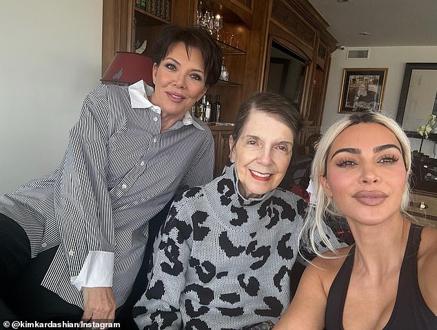 Kim Kardashian, 43, also reportedly shared on Instagram how her grandmother is 