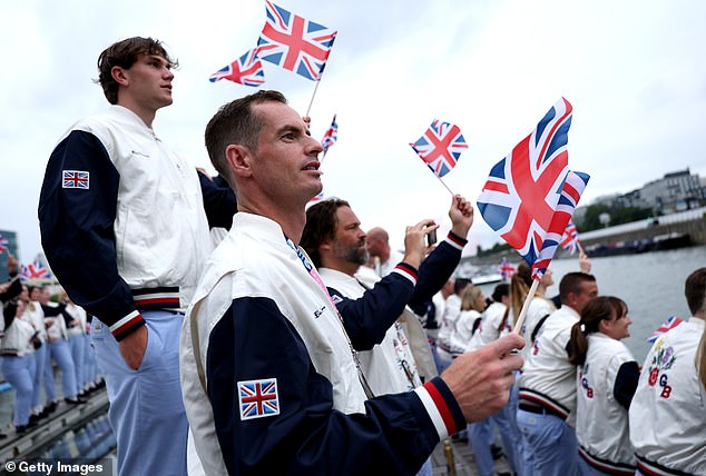 Murray was a member of Team GB's opening ceremony flotilla, which sailed down the Seine from Paris