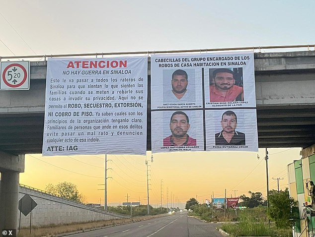 Narco mantas, or banners, were spotted in the Mexican city of Sinaloa and addressed the kidnapping of 66 people