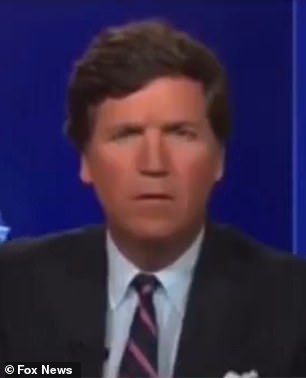 The resurfaced footage showed Vance criticizing childless women like Kamala Harris during a conversation with Tucker Carlson (pictured) on Fox News