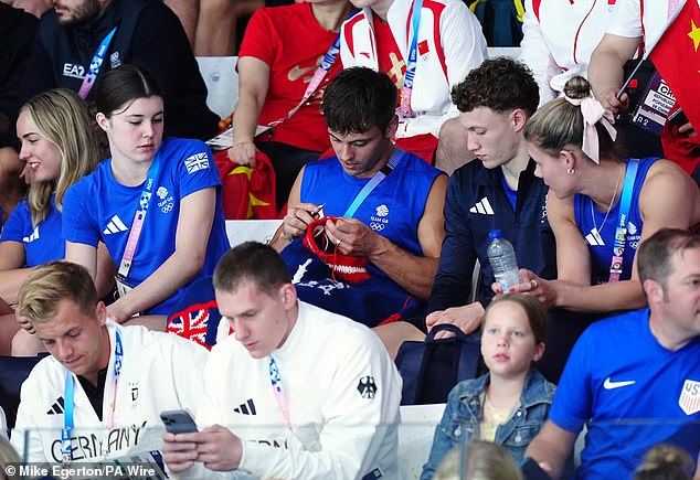 The diver knitted a GB jersey for the team