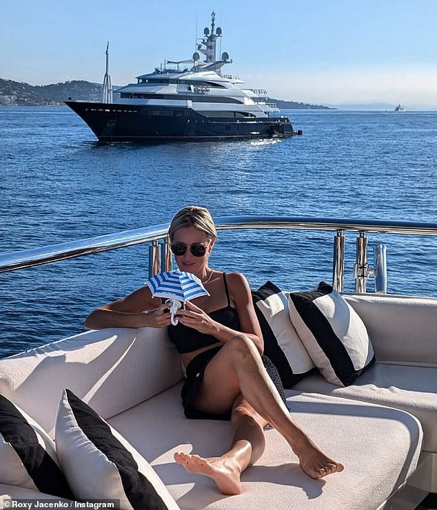 Elsewhere, Roxy Jacenko has been enjoying her luxury yacht in recent weeks, sailing around Italy and France