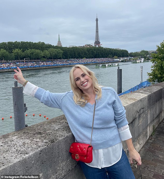 Australian actress Rebel, 44, took to Instagram on Friday to announce she had landed in Paris for the highly anticipated sporting event