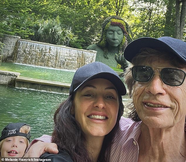 In another selfie, they posed happily with Deveraux, who proudly wore a black Rolling Stones baseball cap