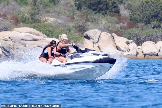 Cordeiro was spotted riding a jet ski in the Mediterranean Sea