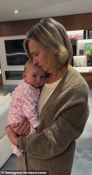 Another clip showed her enjoying a cuddle from Ferne's mother Gill, who fans know well from Ferne's reality series First Time Mum.