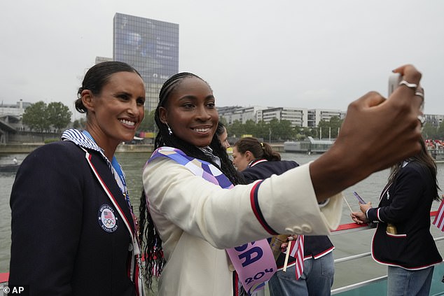 Gauff stood alongside LeBron James as one of the flag bearers during the opening ceremony