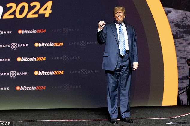 The former president even offered them a striking government garb when he delivered a speech at the Bitcoin 2024 conference in Nashville on Saturday.