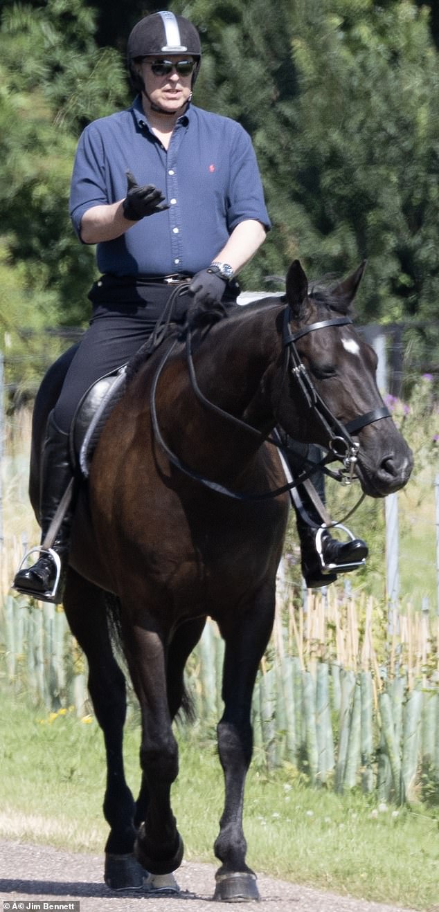 It is believed that the Duke (pictured) enjoys riding around the grounds, and does so quite regularly