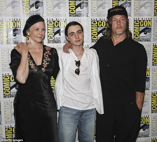 McBride and Reedus joined season two cast member Louis Puech Scigliuzzi for some photos