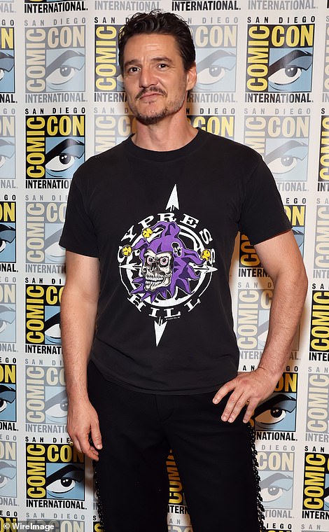 Pedro Pascal also dressed soberly when he appeared at the event on Saturday, wearing black pants and a black printed shirt