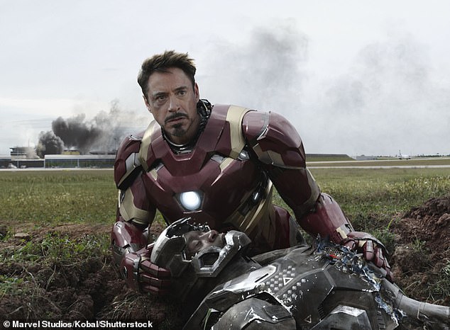 He first played the role of playboy super-genius Tony Stark (Iron Man) in 2008's 'Iron Man.' He went on to reprise the role in 10 more Marvel films; seen in a still from 2016's Captain America: Civil War