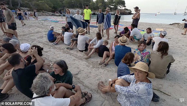 Activists boasted of filling a parking lot at Cala Turqueta, a beautiful bay on the island's south coast, with cars belonging to 'residents'