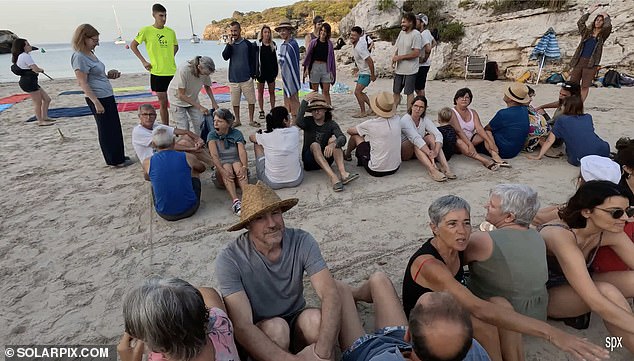 Yesterday's protest (pictured) was the first in the Balearic Islands since last Sunday's anti-mass tourism demonstration in Mallorca's capital, Palma.