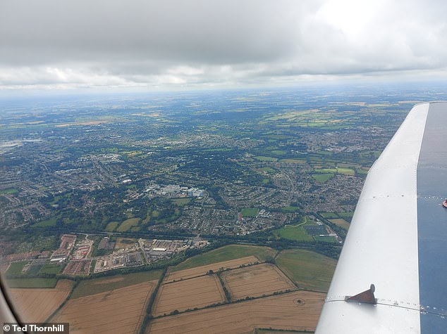 The Warrior II takes approximately 30 minutes to reach Oxford (above) from Turweston Aerodrome (with additional time for a fly-past over Buckingham)