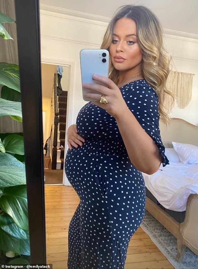 Emily confirmed she was six months pregnant in March, when she shared a rough idea of ​​her due date with her fans