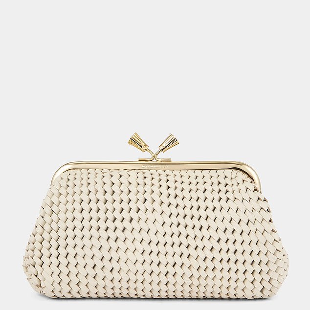 The Anya Hindmarch Maud Plaited Tassel Clutch was £750 and is now £350