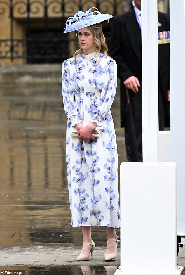 One of Lady Louise's most memorable looks was a floral silk dress by Suzannah, which she wore not only to the King's coronation, but also to Trooping the Colour this year.