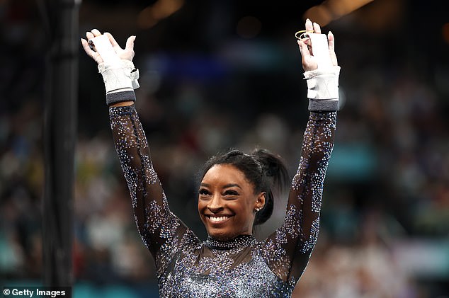 Biles performed a floor exercise of incredible complexity and was awarded a score of 14.6