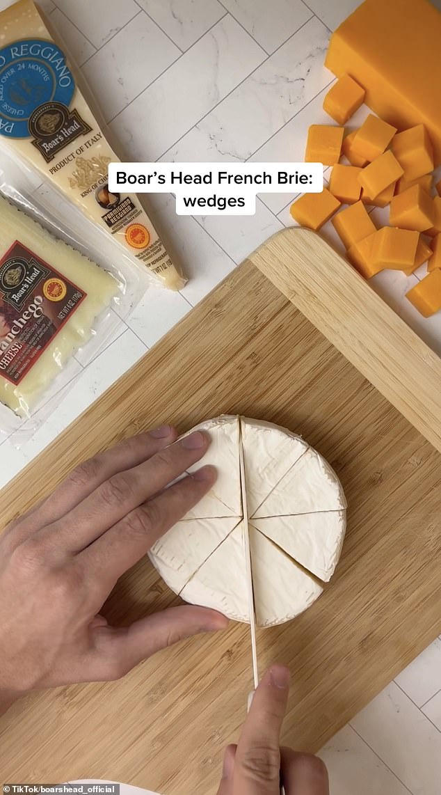 They posted a message on their TikTok account, which has over 47,000 followers, showing how to cut different types of cheese in a more appropriate way when sharing a plate with others