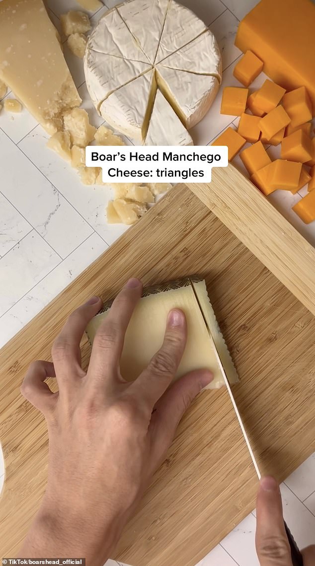 When cutting their final cheese of the video, the experts turned their attention to the popular Spanish cheese manchego, which is notorious for its black rind