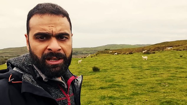 A video encouraging supporters of al-Habib to donate to their cause shows a man filming from the Scottish island of Torsa (pictured)