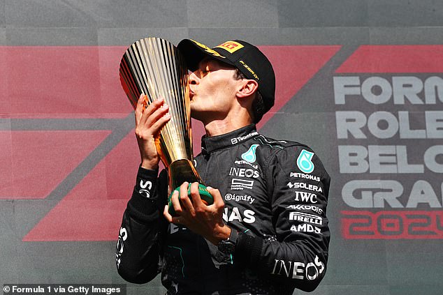 George Russell started sixth on the grid and held off a late charge from team-mate Lewis Hamilton to secure his second winner's trophy of the 2024 season.