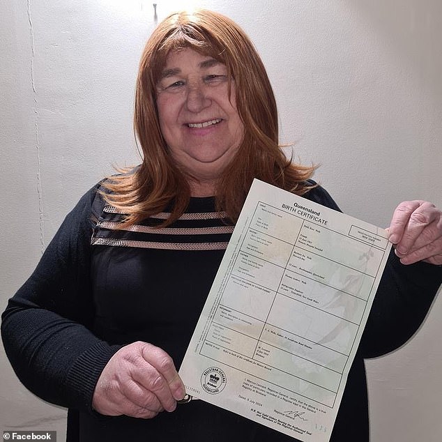 Emily Wells, 61, who lives in Tennant Creek, was one of the first to apply to change her birth certificate after Queensland changed its laws on June 24