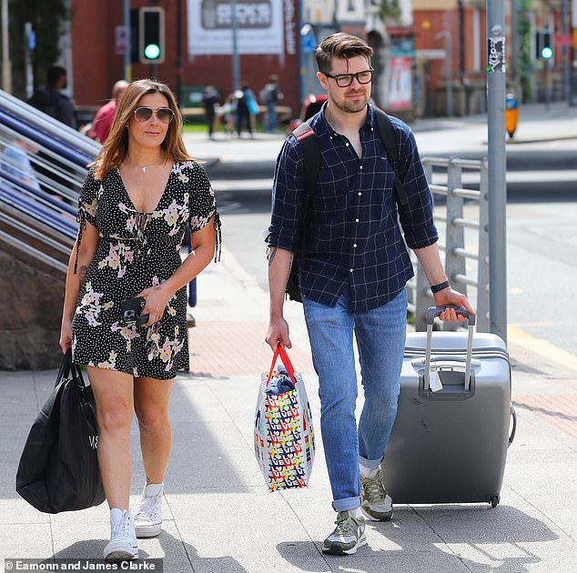 The former Coronation Street star, 48, was seen with the 29-year-old actor for the first time since announcing their romance